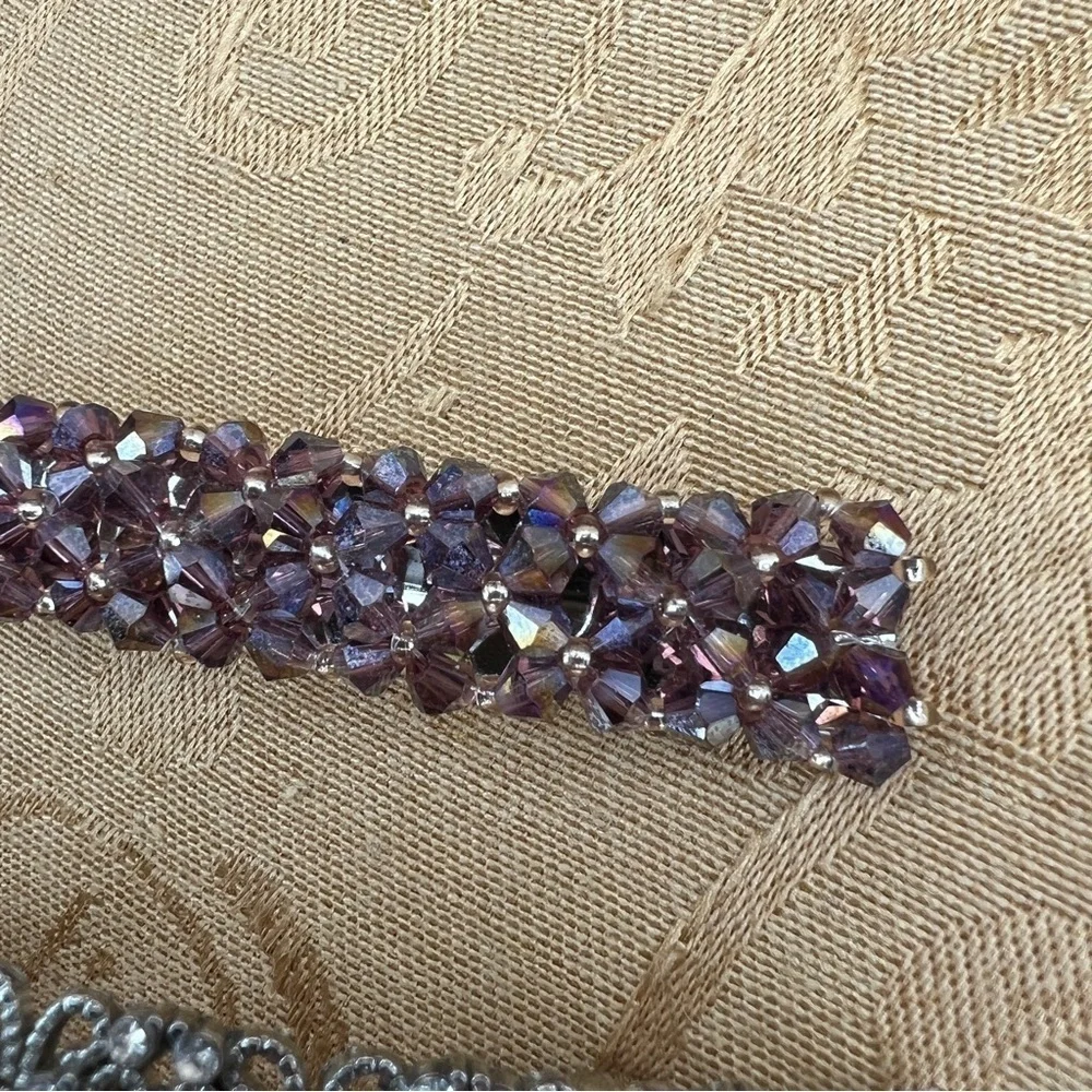 Set Of 3 Hair Accessories Lot Tortoise Glam Rhinestone Gemstone Clip In Event